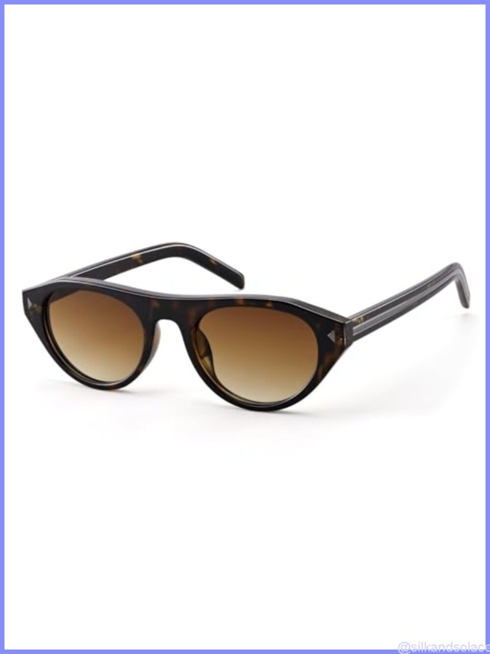 Retro Small Oval Cat Eye Sunglasses for Women UV400 Protection